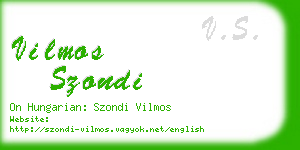 vilmos szondi business card